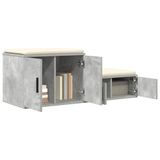 vidaXL Opbergkast Beton Grijs 118 x 41 x 40 cm Bewerkt hout