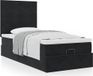 Maison Exclusive - Lit plateforme avec matelas, noir, 100x200 cm, velours