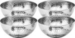 Secret de Gourmet Schaaltjes - 4x - RVS metaal - slakommetjes - D19 cm