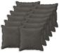 vidaXL - Kussensloop - 12 stuks - Donkergrijs - 40 x 40 cm - Katoensatijn