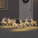 VidaXL Led rendieren 6 st 180 led's goud 44 x 18 x 65,5 cm pet