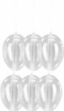 Merkloos / Sans marque Rayher Hobby Gmbh Paasversiering hangend ei van plastic - 6x - 10 cm - DIY paasei versieren - Pasen decoratie - Vulbaar