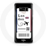 Maniacase Etui voor Samsung Galaxy S8 Plus Vliegticket Londen