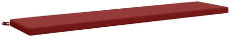 vidaXL - Bankkussen - SOEST - 100% Polyester - Wijnrood - 180 x 40 x 5 cm