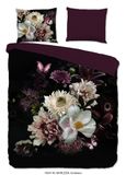 Muller Textiles Pure housse de couette fleurs - 2 persoons 200x200/220 cm - Bordeaux - Microfibre