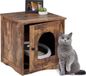 Relaxdays Kattenbak ombouw - Bruin - Hout