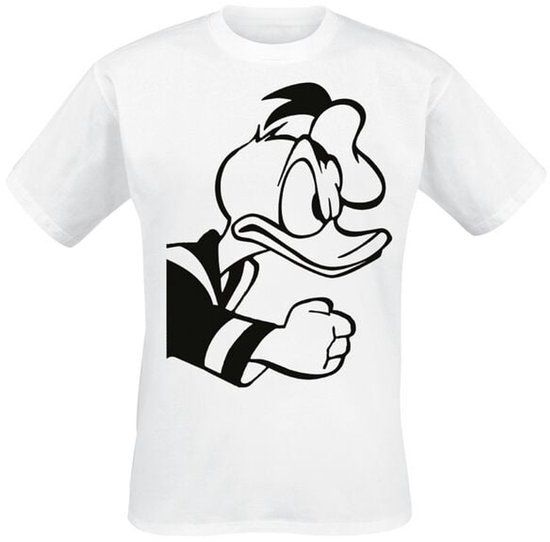 Mickey & Minnie Mouse Mickey Mouse Angry Donald Heren T-shirt - wit - S