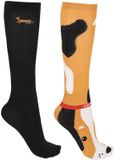 QHP Damessokken Gift Box Stable Buddy (x2) Zwart 35-38