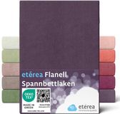 etérea Himmlische Qualität etérea Flanellen hoeslaken 180x200 - 200x200 cm - 100% Katoen - Paars