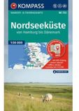 KOMPASS Wanderkarten-Set 723 Nordseeküste von Hamburg bis Dänemark (2 Karten) 1:50.000