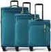 American Tourister Nitestream 4 wielen Kofferset 3-delig met uitbreidingsplooi - Zachte bagage - TSA slot - teal-lime