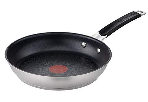 Tefal E51206 Jamie Oliver braadpan 28 cm | anti-aanbaklaag | veilig | thermosignaal | geklonken handvat | geschikt voor inductie | gezond koken | roestvrij staal
