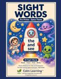 Sight Words Pre-Primer: Space Theme Phonics Workbook for PreK and Kindergarten, Read Trace Find and Write the 40 Dolch Pre-Primer Words, Ages 3 to 6