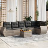 Maison Exclusive - Salon de jardin 7 pièces avec coussins gris en polyrotin