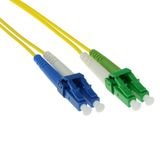 ACT RL2801 Glasvezel Patchkabel Duplex LSZH LC/APC naar LC/UPC 1 meter OS2