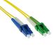 ACT RL2801 Glasvezel Patchkabel Duplex LSZH LC/APC naar LC/UPC 1 meter OS2