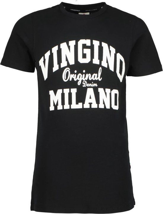 Vingino Jongens T-shirt - Maat 176 - Zwart