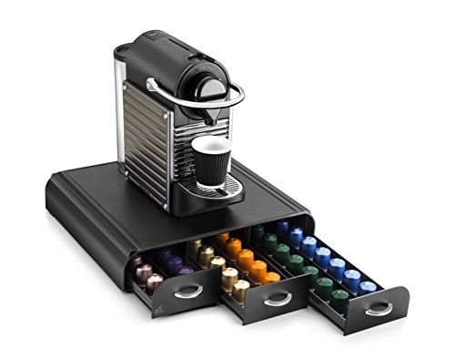 CEP Koffiecapsuledispenser - 3 Schuifladen - Zwart