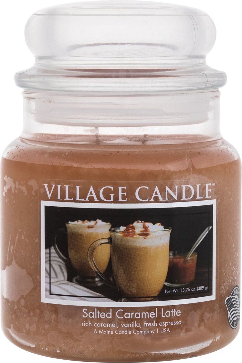Village Candle Salted Caramel Latte Medium Jar