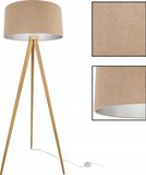 Light-Home MEDIOLAN – Vloerlamp – Tripod – Fluwelen kap – Chroom – 1x E27