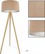 Light-Home MEDIOLAN – Lampadaire – Trépied – Abat-jour en velours – Chrome – 1x E27