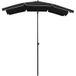 Parasol de jardin avec mât 200x130 cm noir
