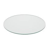 Relaxdays glasplaat 8 mm, gehard veiligheidsglas, voor tafel, kachel & meer, ronde glazen plaat, Ø 60 cm, transparant