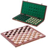 Jeu de dames - 100 cases - Acajou - Damier 40 x 40 cm - Dames en bois