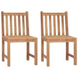 VidaXL Tuinstoelen 4-delige set met kussens massief teakhout rood