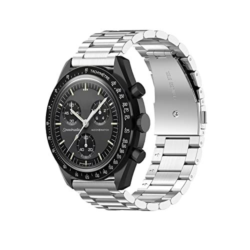 RobinEllis Tiggo Bandjes compatibel met Omega Swatch Band - Zilver