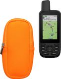 kwmobile Soft Case Compatible with Garmin GPSMAP 66sr / GPSMAP 67 / GPSMAP 66i - Protective Pouch for Handheld GPS - Neon Orange