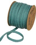 Halbach Seidenbänder Premium Woll gebreide slang (veganistisch) breedte: 8 mm lengte: 15 m slanggaren met draad vulbaar voor doe-het-zelf projecten en naambordjes kleur: saliegroen