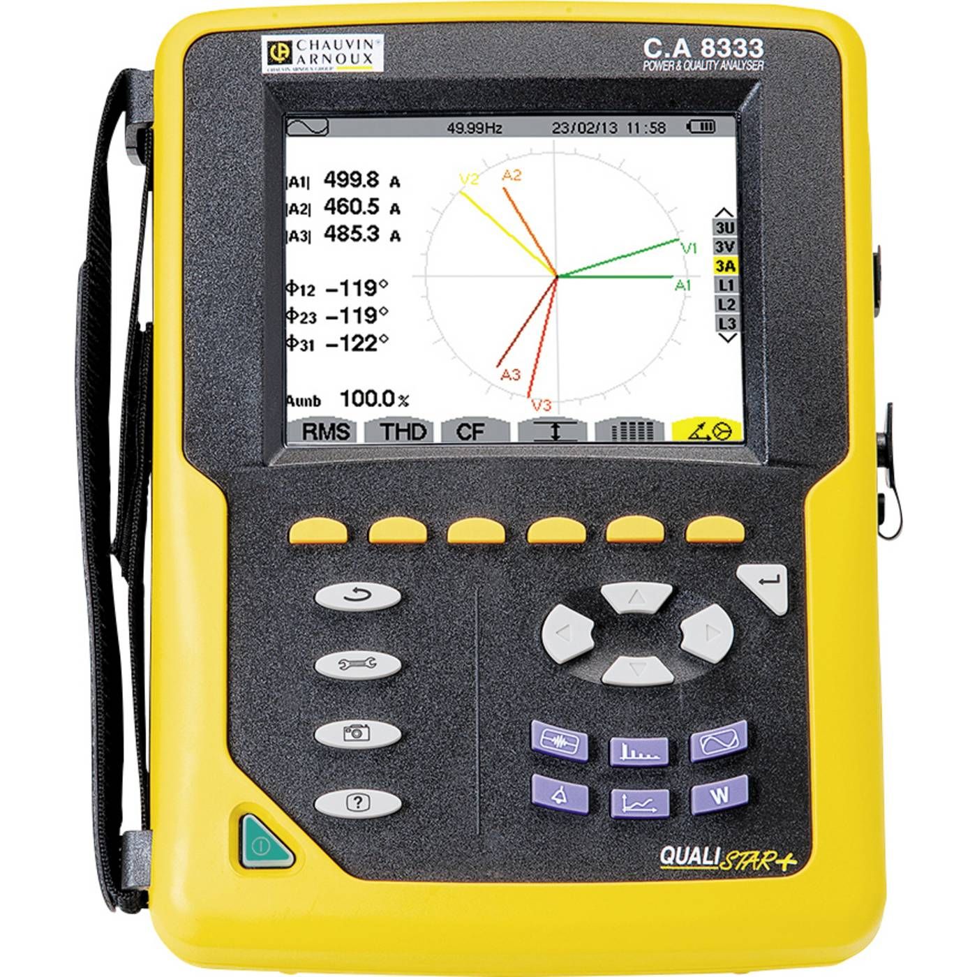 Chauvin Arnoux CA8333, 1-/3-fasen Dupline ontvanger/Dupline ontvanger, meetbereik 1000V