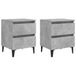 VidaXL Nachtkastjes 2 stuks Betonkleur 40x35x50 cm Hout