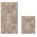 Badmatset 2-delig beige wit