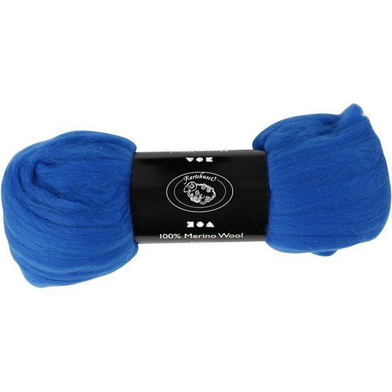 Merino Wol - 21 micron - Kobaltblauw - 100 g