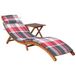 vidaXL Lit de jardin avec table et coussin acacia massif