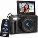 Strex Appareil photo numérique 5K 75MP - Appareil photo - Appareil photo compact avec Wifi - Appareil photo Vlog - Appareil photo pour Enfants - Zoom 18x - Écran pivotant - Noir