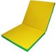 Tapis d'entraînement, matelas, tapis de gymnastique, tapis de gymnastique, 200x100x8 cm, en deux parties, vert-jaune