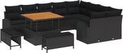 vidaXL Tuinbank Set Zwart