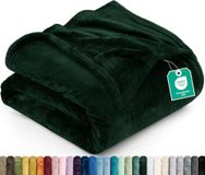 Utopia Bedding Bosgroen Deken Polar Fleece 300 GSM Luxe Deken voor Bank-Bed, Antistatisch, Zacht en Pluizig (228 x 228 cm)