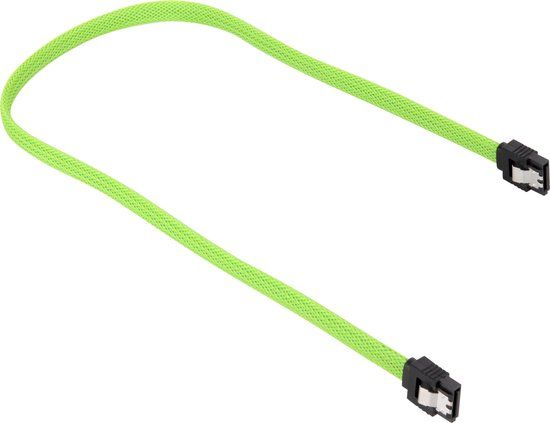 Sharkoon SATA-kabel 0,6 meter Zwart, Groen