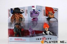 Figurines Disney Infinity Villains Davy Jones, Syndrome, Randy 3DS + Wii + Wii U + PS3 + Xbox 360