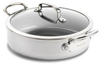 Casserole 26 cm, 3,8 L, acier inoxydable, revêtement antiadhésif en céramique, sans PFAS