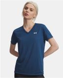Under Armour Tech SSV- Solid-BLU Dames Sportshirt - Wham Blauw - Wit