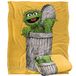 Sesamstraat Oscar Painted Officieel gelicenseerde Silky Touch Super Zachte Sprei Deken 152 x 127 cm