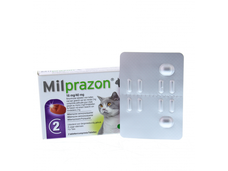 KRKA Milprazon Grote Kat 16mg - 2 Tabletten