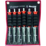 Drakkar Equipement - 6 Chasse-goupilles avec manche mousse diam 3,4,5,6,8,10x200 mm