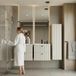 Topeshop furniture TIGO 80 2S meuble sous-lavabo, 2 tiroirs, façade nervurée, pour montage mural