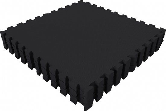 Gorilla Sports Vloermatten - 8 stuks - 2,88 m2 - Zwart